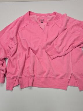 American Age Pink Scoop Neck Crew Sweatshirt